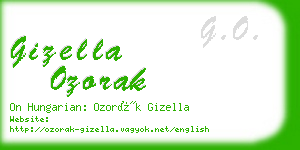 gizella ozorak business card